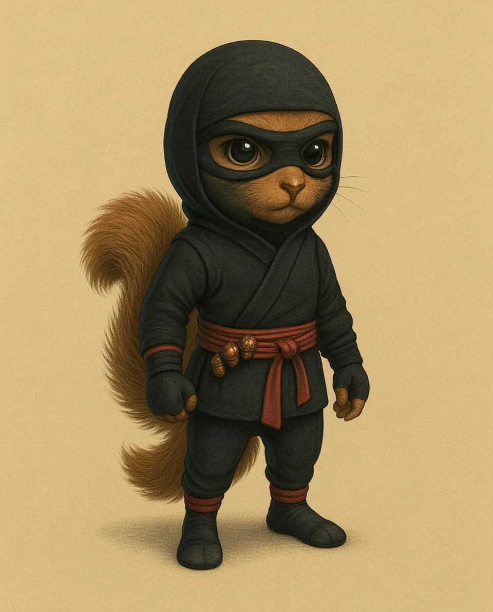 Ninja Spice, the infiltrator, in a matte-black ninja suit with red trim and an eye mask.